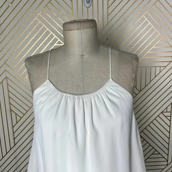 ATM Anthony Thomas Melilo Tie-detailed Georgette Midi Dress In Chalk Size Medium - Picture 3 of 12